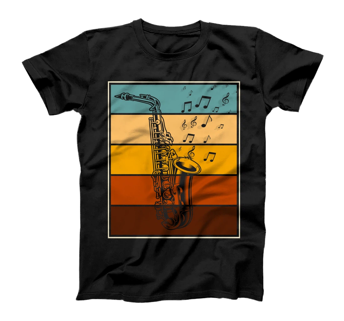 Retro Musical Instrument Saxophonist Jazz Musician Saxophone T-Shirt