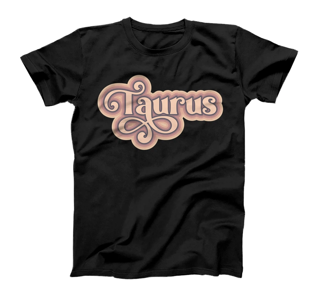 Taurus Zodiac Retro 60s 70s Pastel Colors Astrology T-Shirt