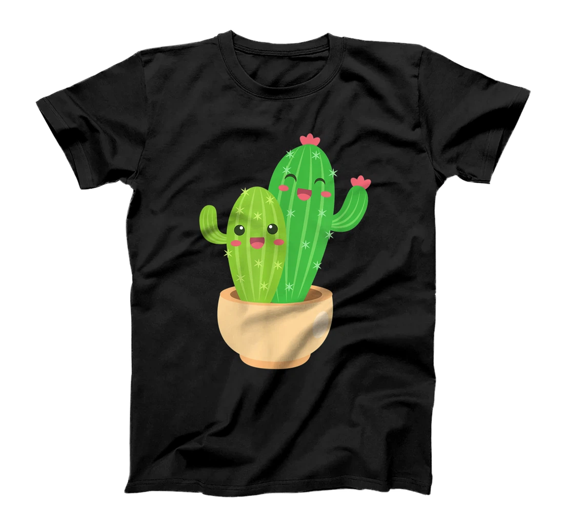 Cute Cactus Couple Smiling Gardeners Cactus Lovers Men Women T-Shirt, Women T-Shirt