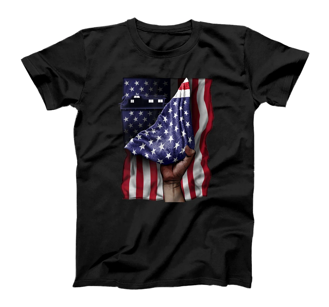 Day Of Independence US Flag Houseboat T-Shirt, Kid T-Shirt and Women T-Shirt