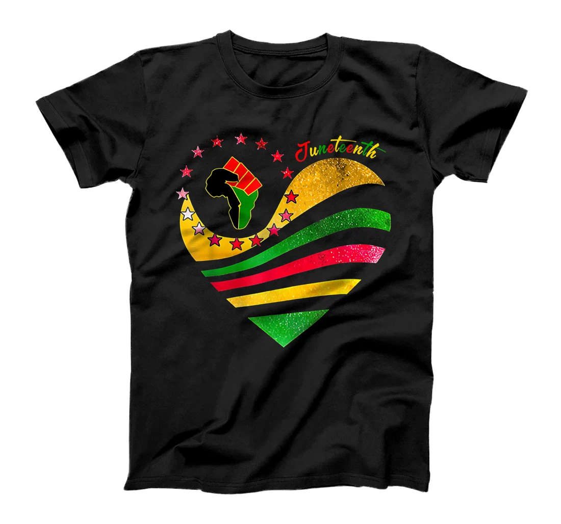 Heart Juneteenth black history since 1865 Love Juneteenth T-Shirt, Women T-Shirt