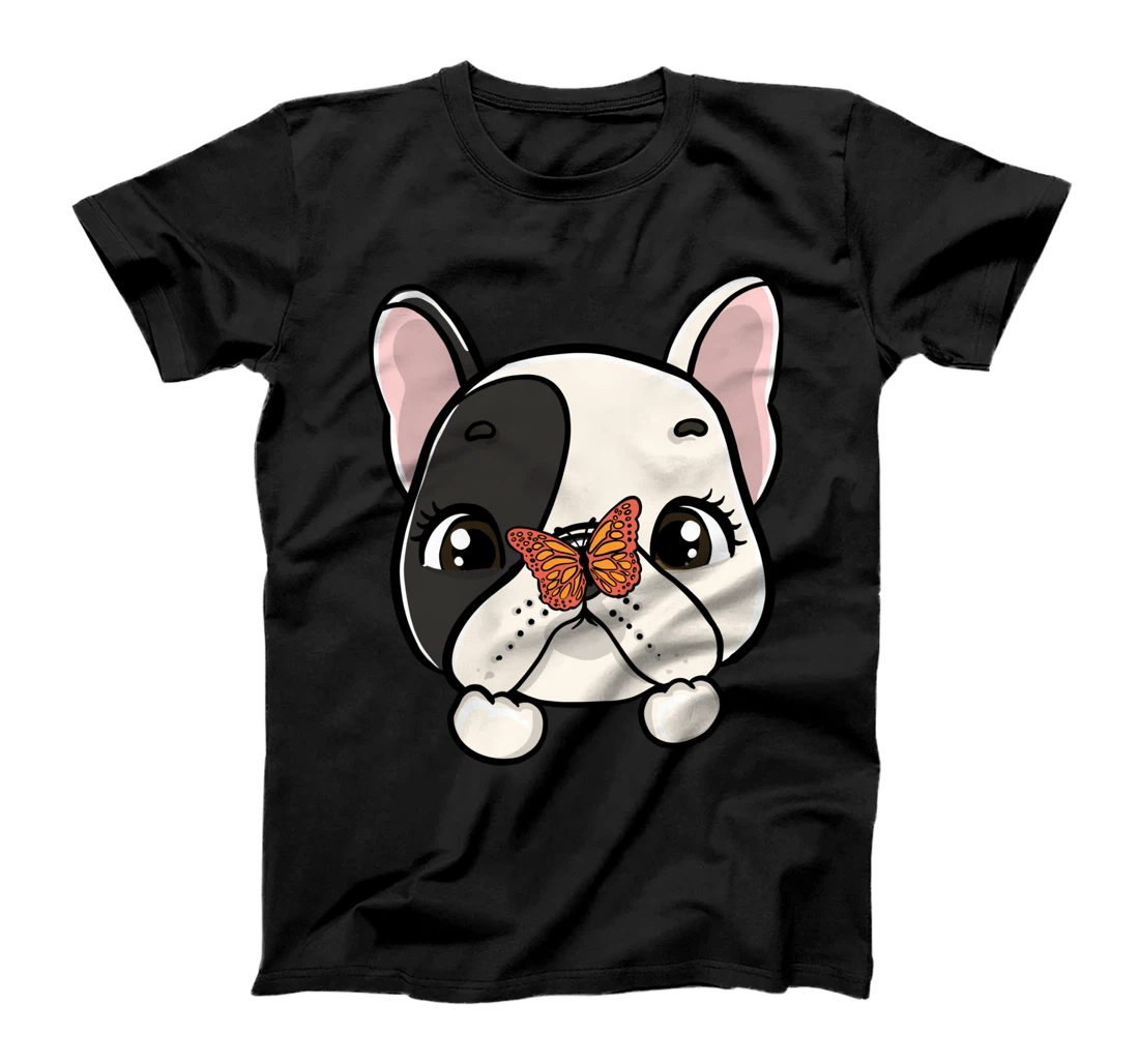 I Love Frenchie Butterfly Lepidopterist Pet Lover Enthusiast T-Shirt