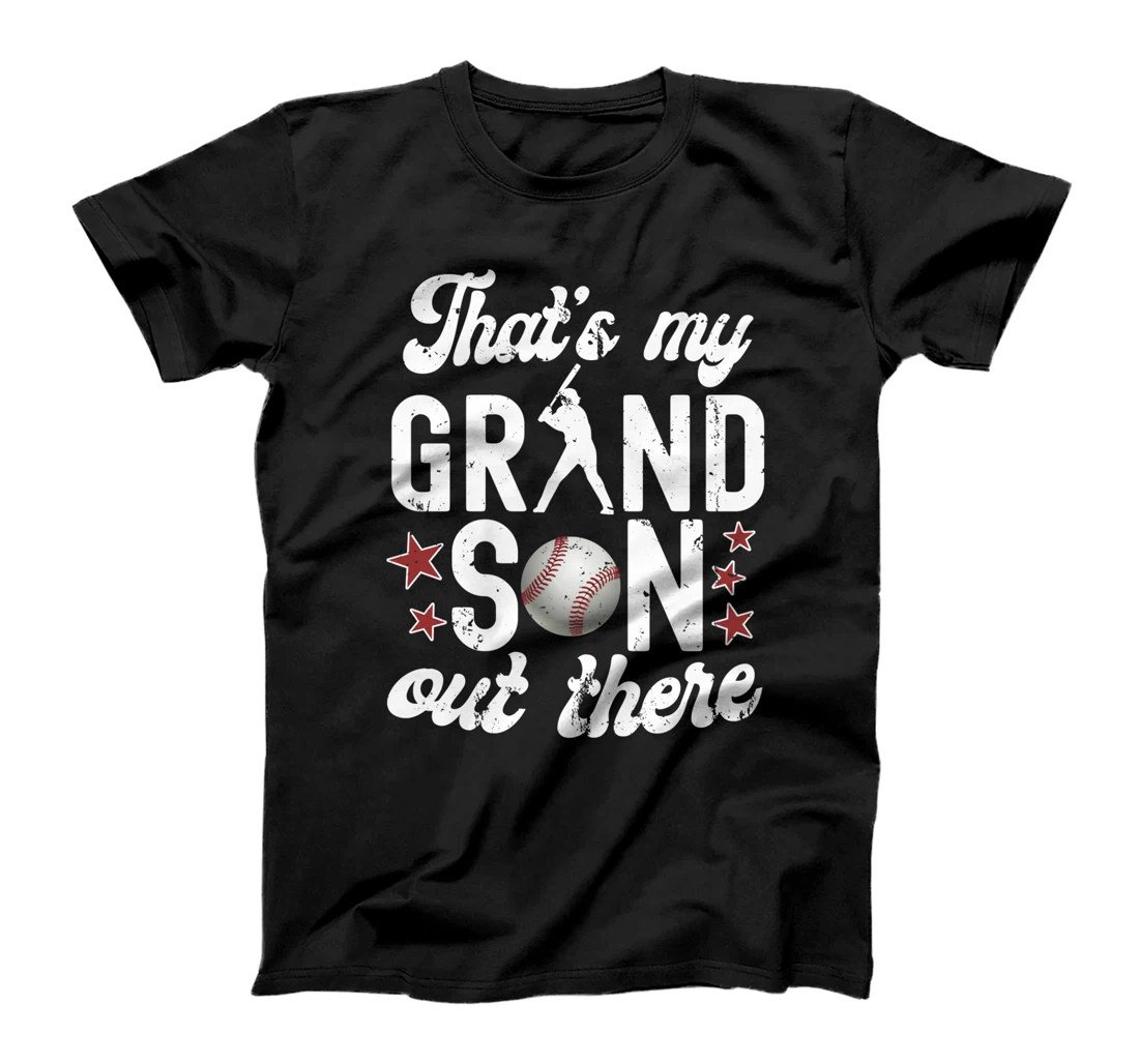 Baseball That's My Grandson Out There Grandparents T-Shirt