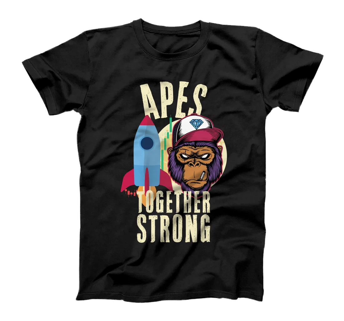 Apes Together Strong Stock Market To The Moon Stonks Options T-Shirt