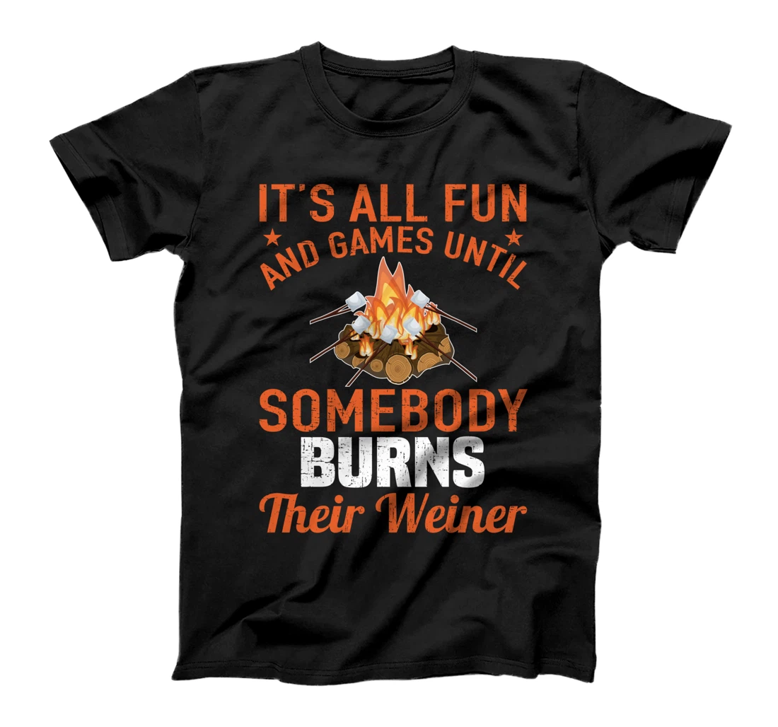 Fire Burns Weiner Family Camp Camping T-Shirt