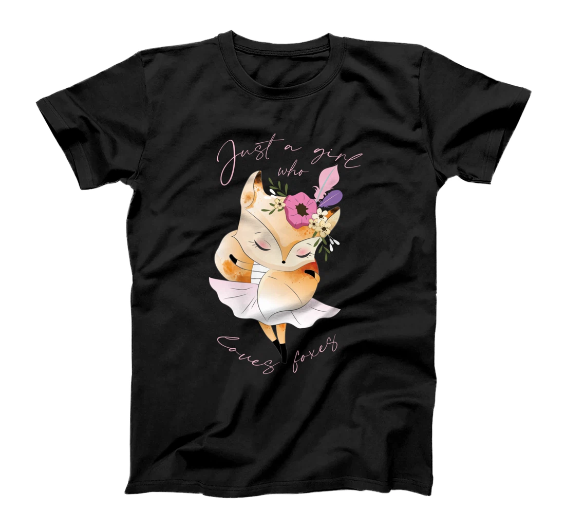 Funny Fox Animal Lovers Design - Just A Girl Who Loves Foxes T-Shirt