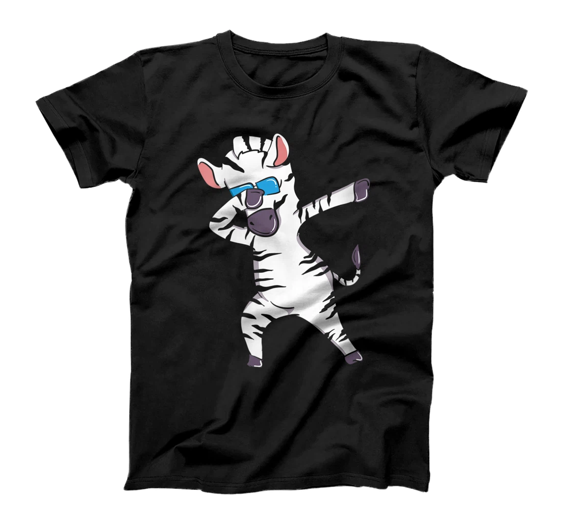 Womens Dabbing & Dancing Zoo Zebra T-Shirt, Women T-Shirt