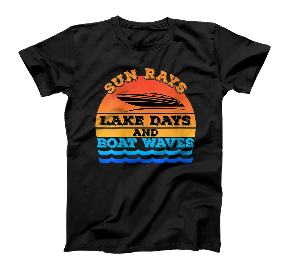 Womens Family Summer Lake Day Sun Boat Waves Swim Ski Swimming Fun T-Shirt, Women T-Shirt