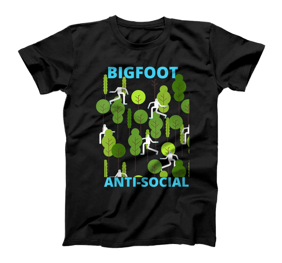 Womens Anti-Social Bigfoot In Clear View Of Tourists Looking At Him T-Shirt, Women T-Shirt