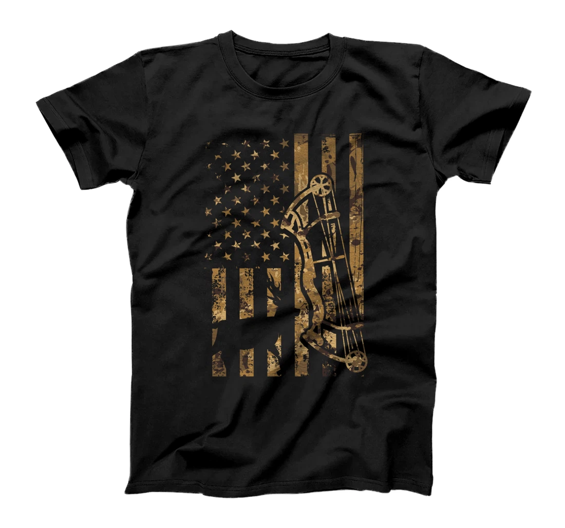 American Hunting Lover Patriotic Archer Bow Hunter Hunting T-Shirt