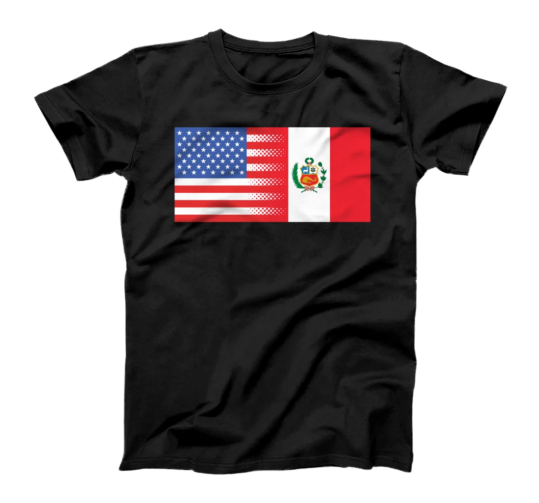 Peruvian American Flag Half America Half Peru Pride T-Shirt