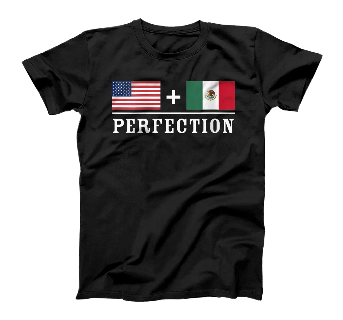 Womens American Mexican Perfection Flag T-Shirt, Women T-Shirt