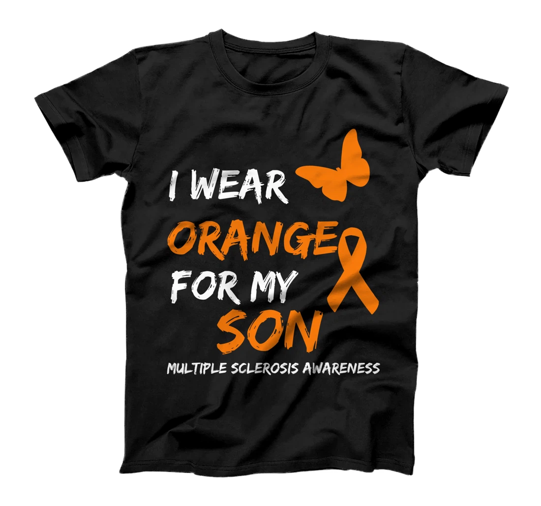 I Wear Orange For My Son Multiple Sclerosis Ribbon T-Shirt