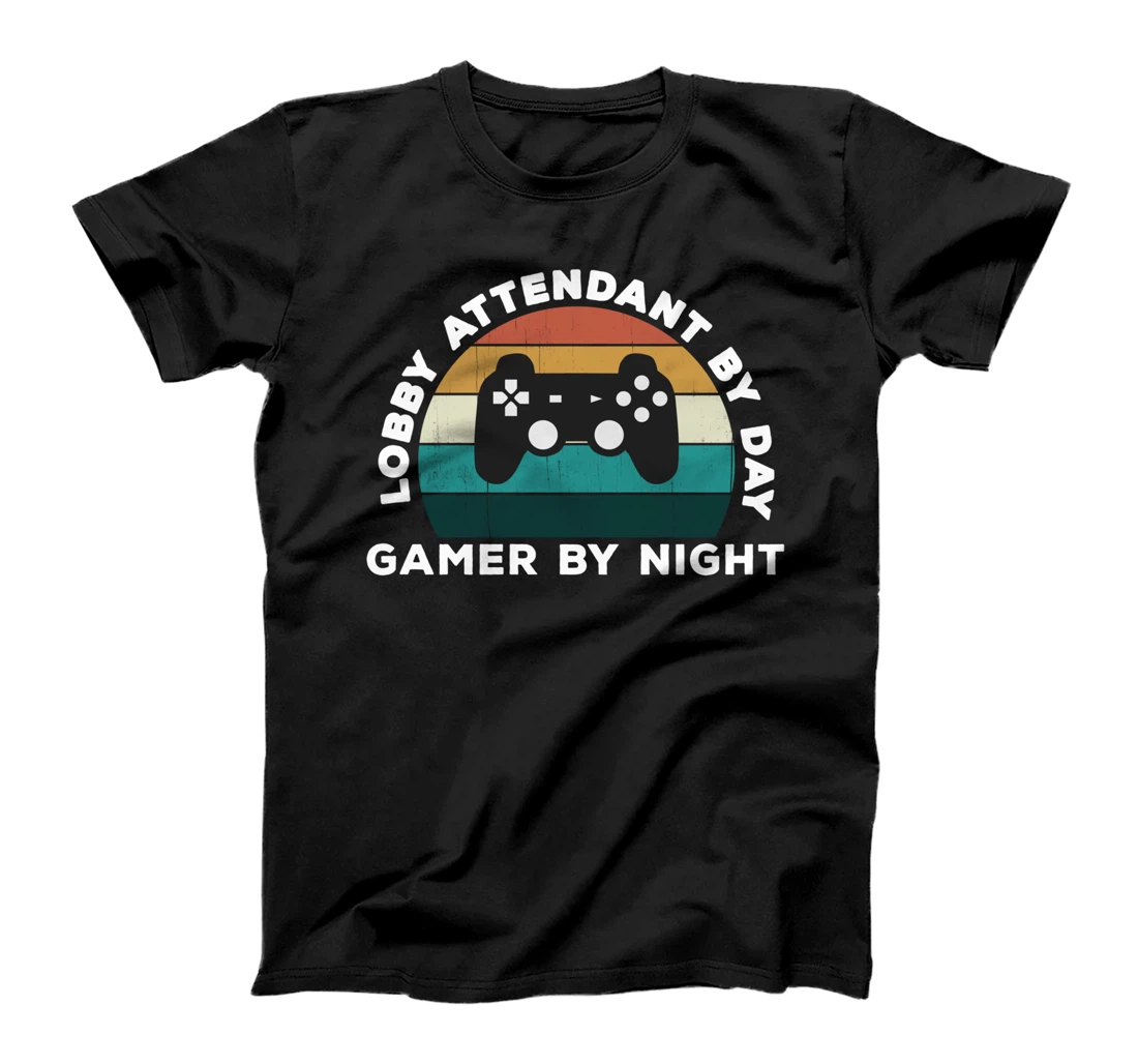 Funny Lobby Attendant By Day Gamer By Night: Cool Video Game T-Shirt