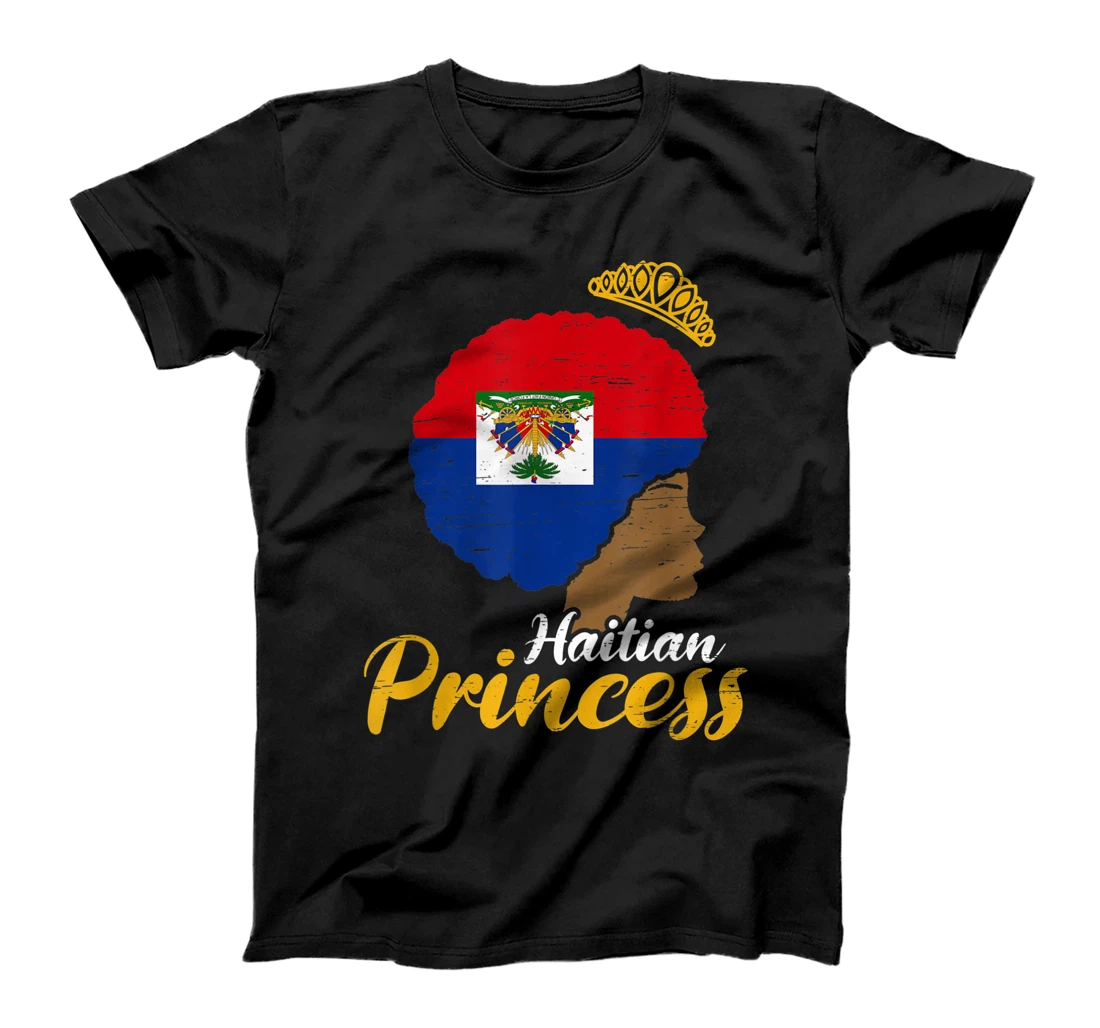 Personalized Haitian Princess for a American Flag Haiti T-Shirt, Women T-Shirt