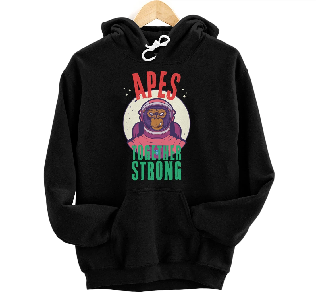 Personalized Apes Together Strong Stock Market To The Moon Stonks Options Pullover Hoodie