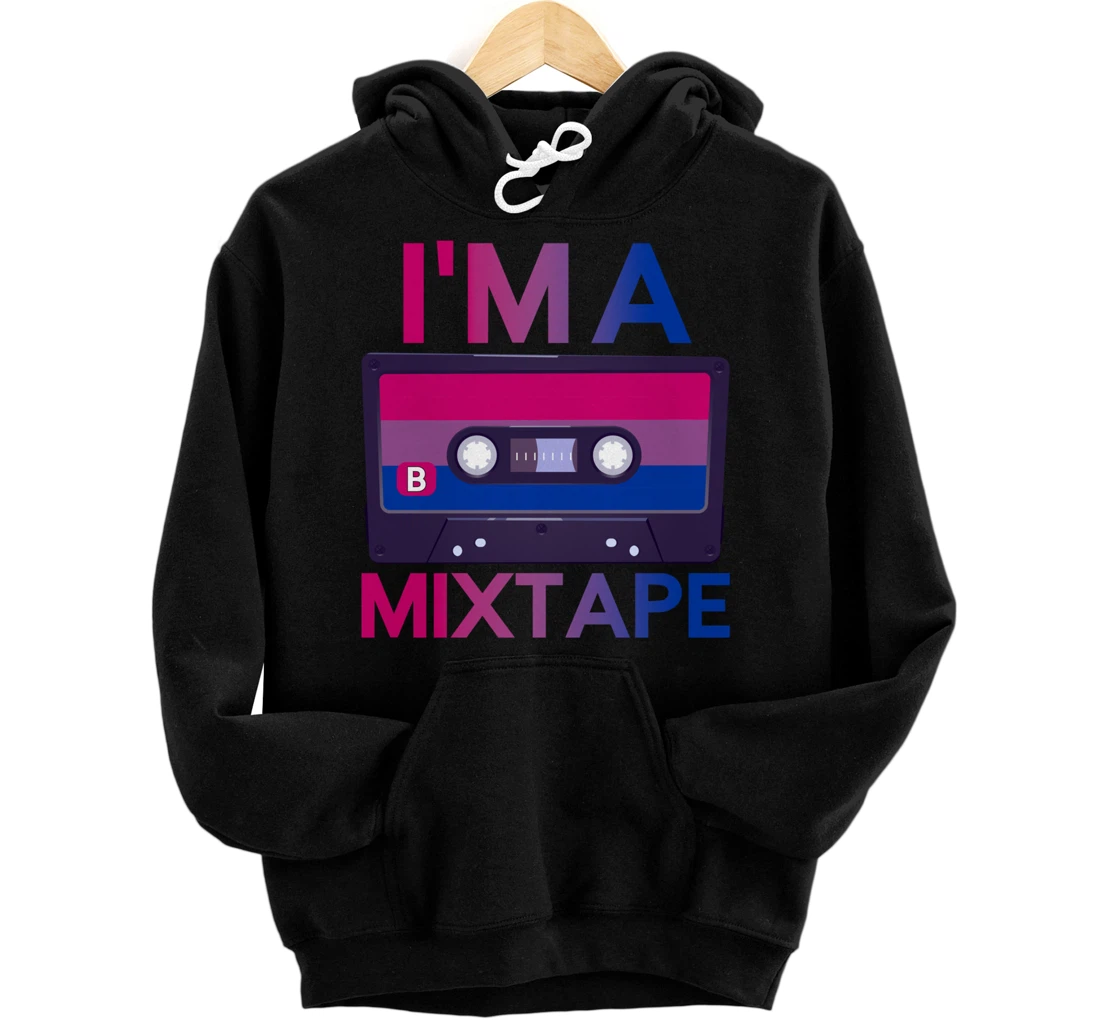 Personalized Im A Mixtape Vintage Cassette Bisexuality Bi Pride Bisexual Pullover Hoodie