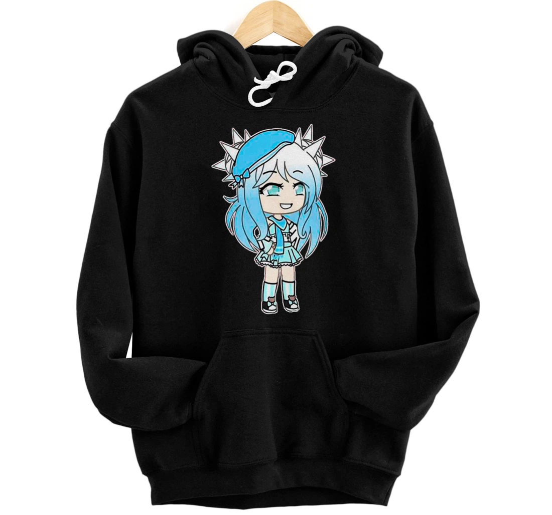 Personalized Gacha Life and Gacha Club Chibi Anime Kawaii Girls Outfit 17 Pullover Hoodie