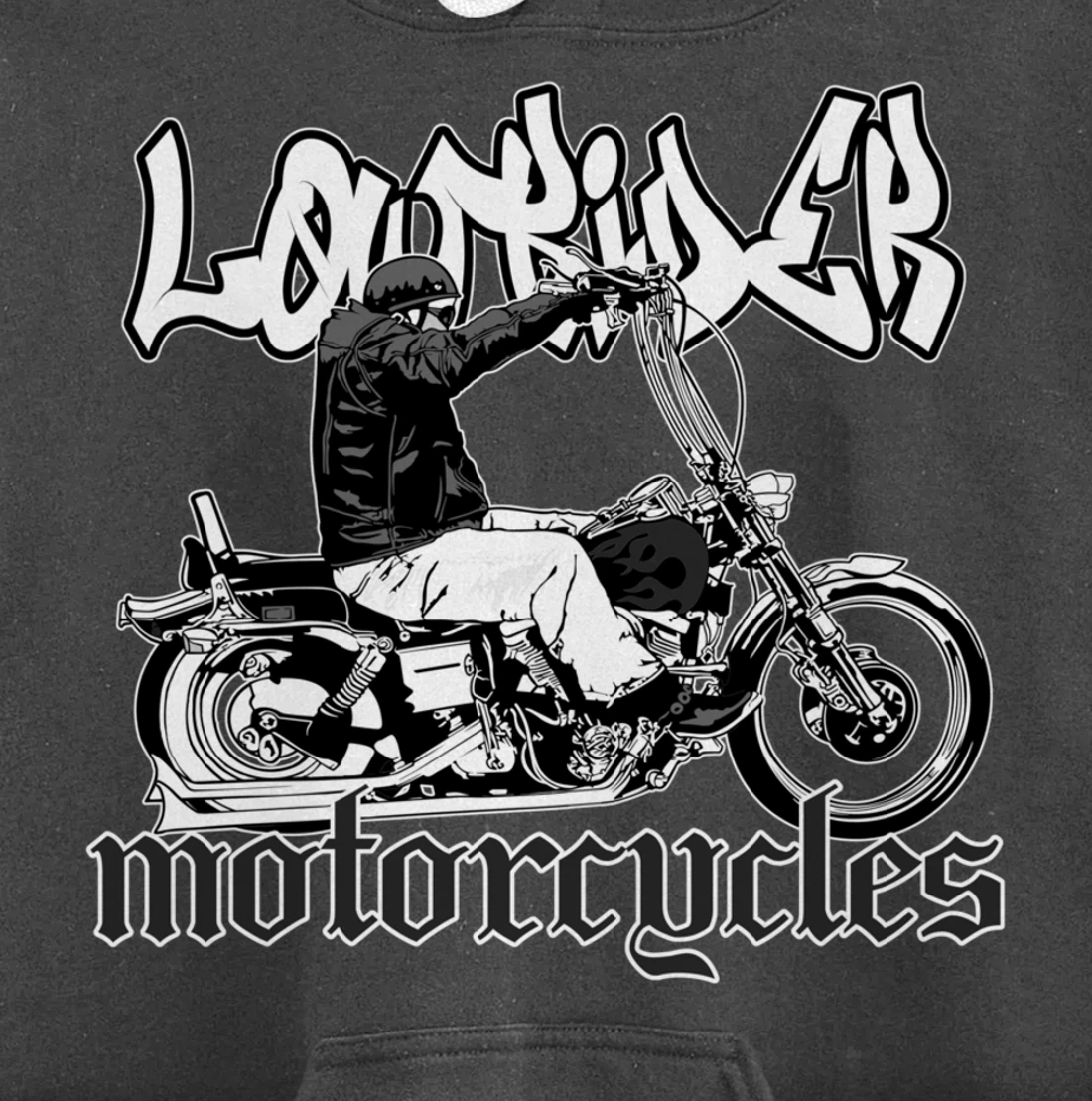 Mens Chicano Biker. Latino Cholo Bike lowrider Motorcycles Pullover 