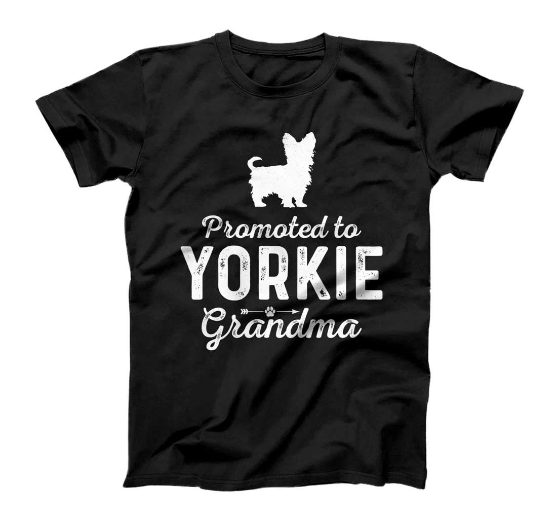 Promoted to Yorkie Grandma Funny Yorkie Mom Ever T-Shirt