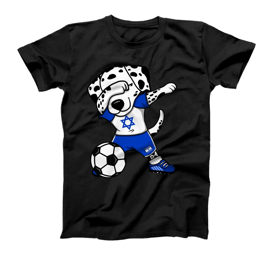 Dabbing Dalmatian Israel Soccer Fans Jersey Israeli Football T-Shirt