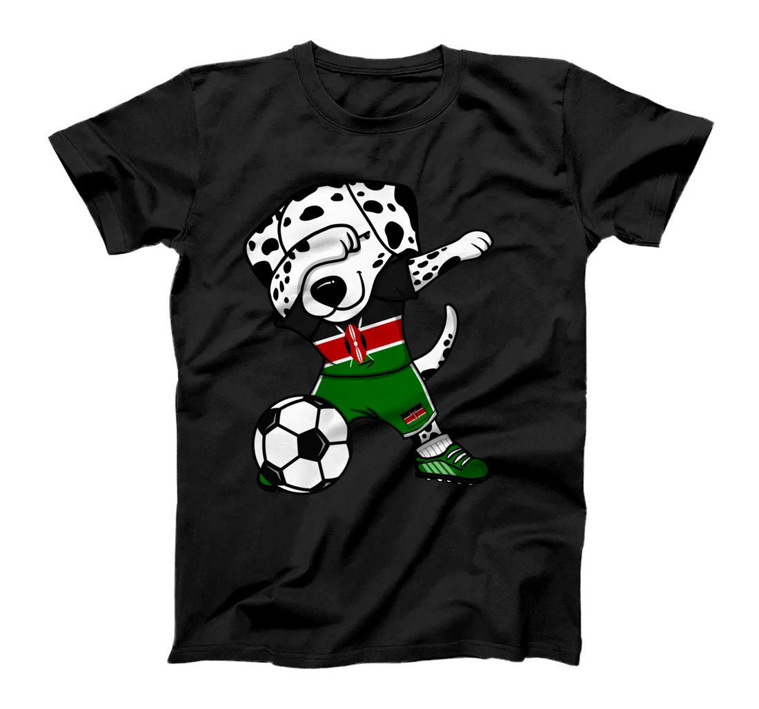 Dabbing Dalmatian Kenya Soccer Fans Jersey Kenyan Football T-Shirt