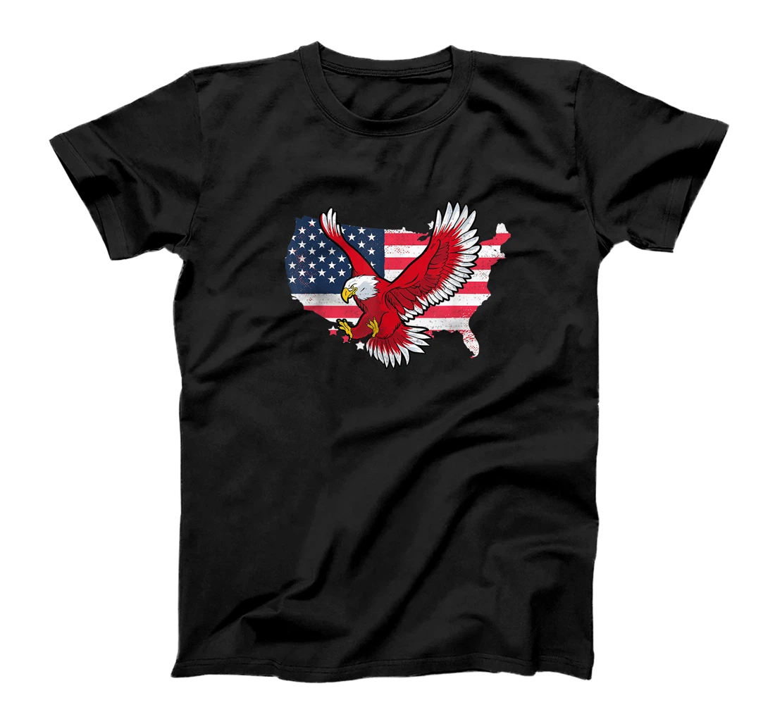 American Flag Eagle for 4th of July, Happy Independence Day T-Shirt, Women T-Shirt