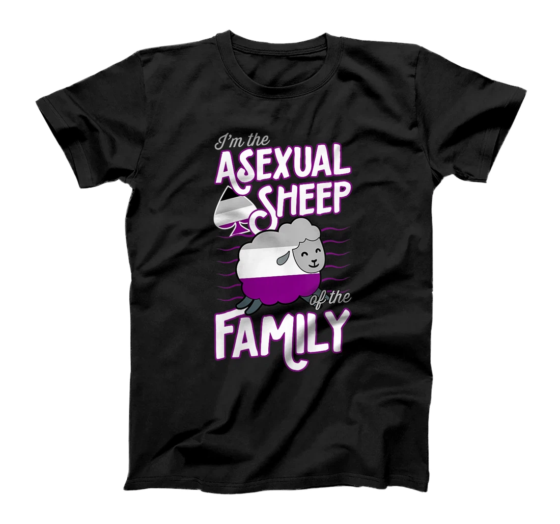 Womens I'm The Asexual Sheep of My Family Funny Ace Pride Aesthetic T-Shirt, Women T-Shirt