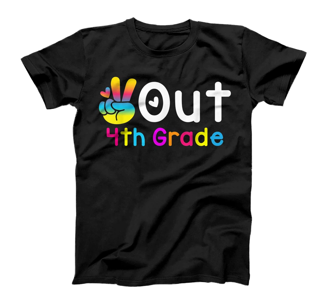 peace out 4th grade graduation last day school 2021 funny T-Shirt, Kid T-Shirt and Women T-Shirt