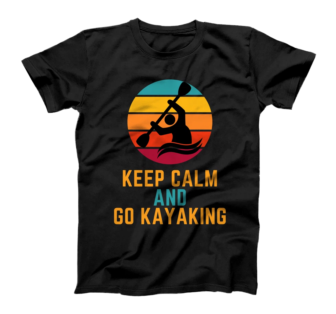 Vintage Sunset Keep Calm And Go Kayaking Adventures Men T-Shirt