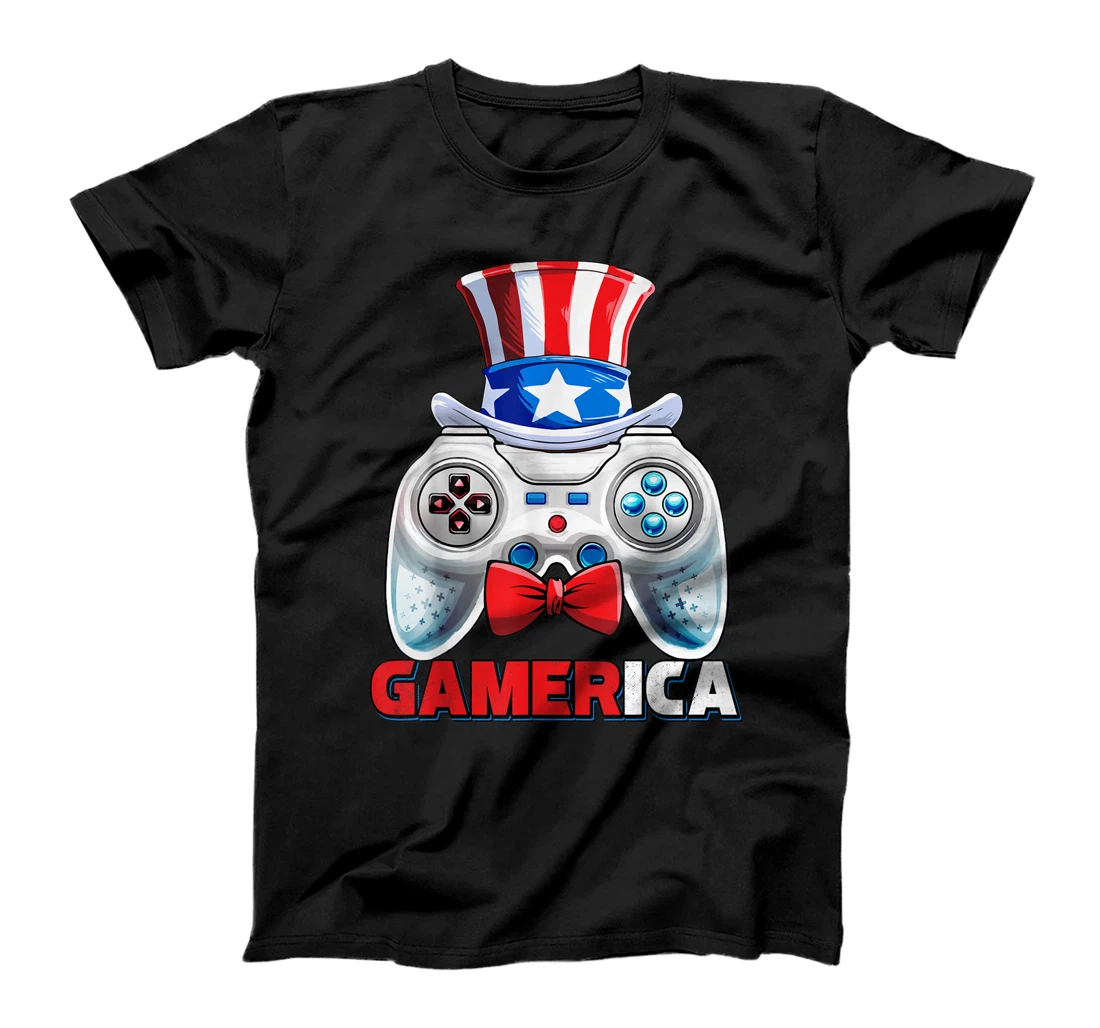 Gamer Video Game Gamerica American Independence Day Flag T-Shirt, Kid T-Shirt and Women T-Shirt