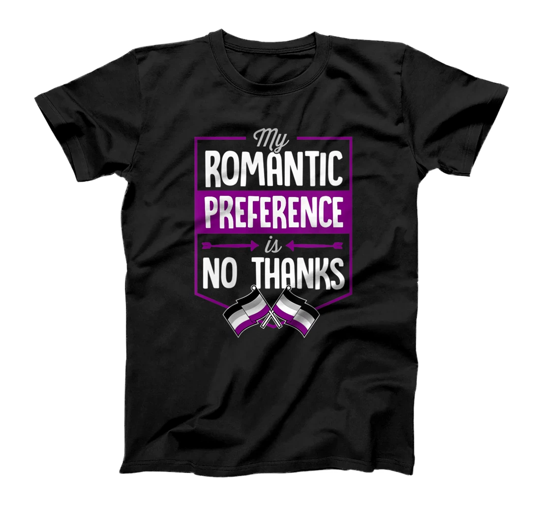 Womens My Romantic Preference Is No Thanks Funny Asexual Pride Ace T-Shirt, Women T-Shirt