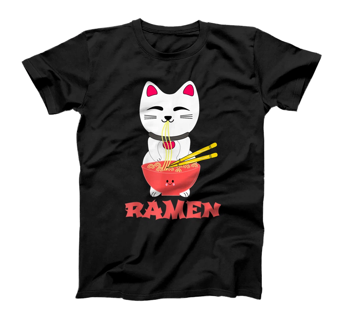 Kawaii Neko Ramen Cute Ramen Cat Japanese Noodle Bowl T-Shirt, Kid T-Shirt and Women T-Shirt