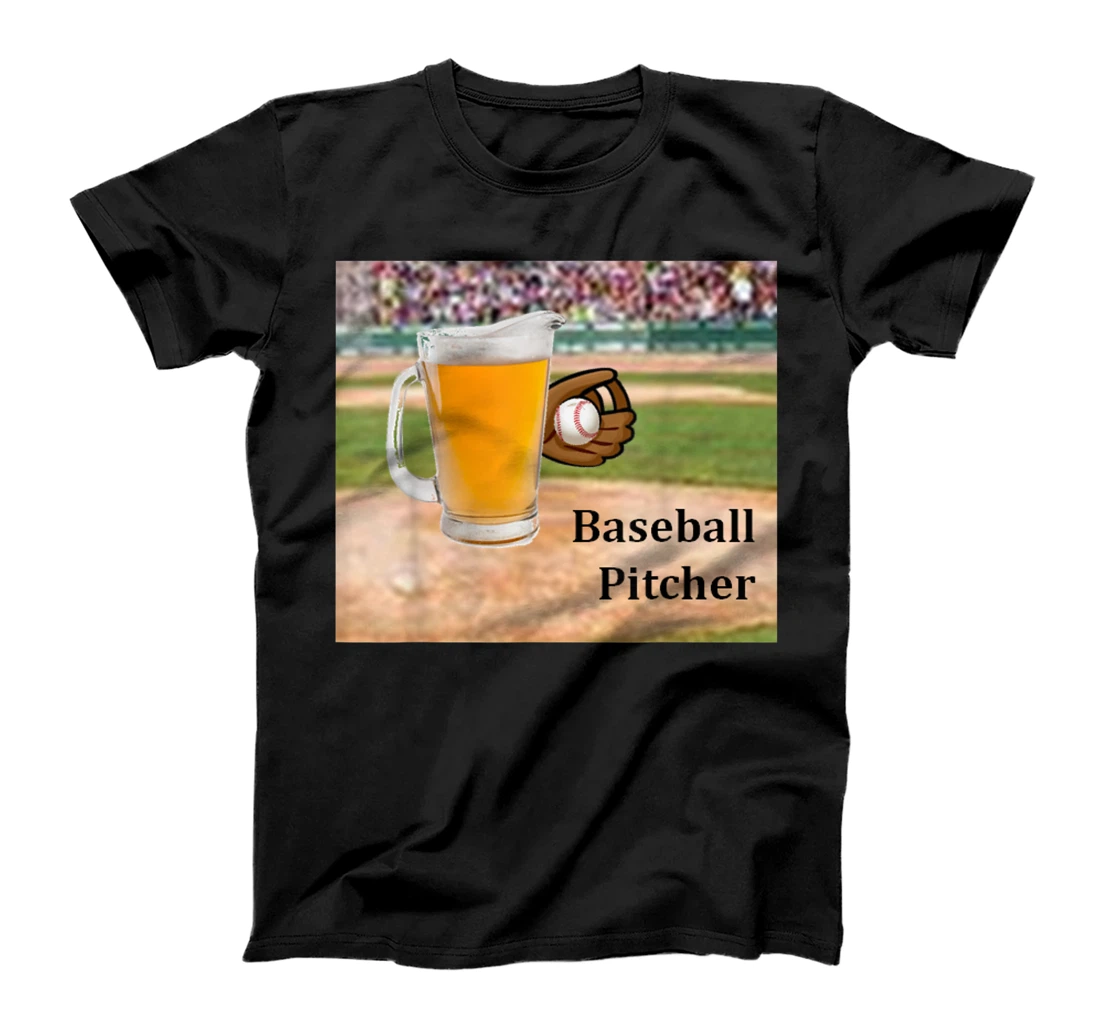 Pitcher of Beer on the Mound Pour and Pass for Win - Cheers! T-Shirt, Women T-Shirt