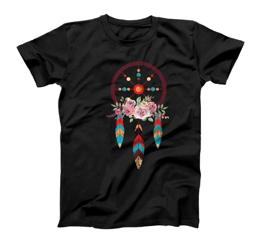 Indian Indigenous Floral Dreamcatcher Hippie Native American T-Shirt, Kid T-Shirt and Women T-Shirt