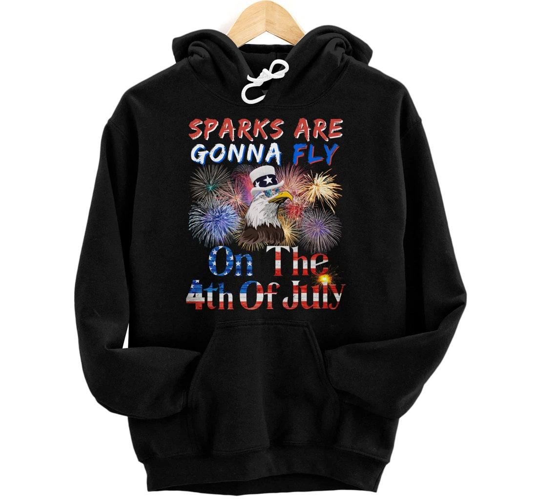 Fourth of July Eagle Funny Fireworks Finale Independence Day Pullover Hoodie