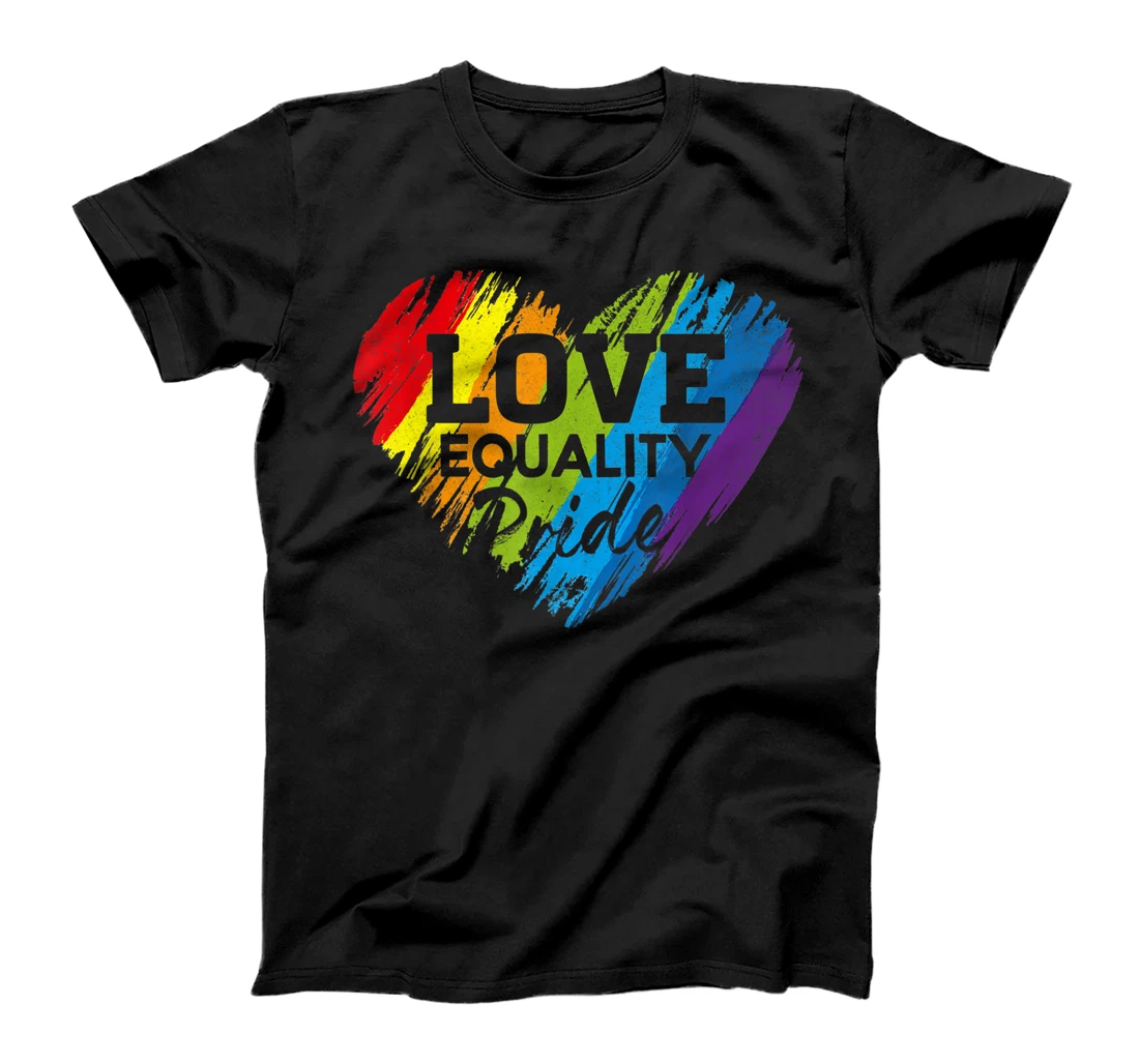 Personalized Love Equality Pride Rainbow LGBT Lesbian Gay Pride T-Shirt, Women T-Shirt