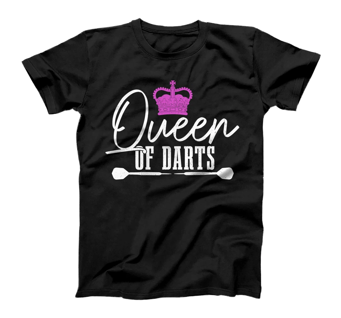 Personalized Queen Of Darts Funny Darts Player Girls Womens T-Shirt