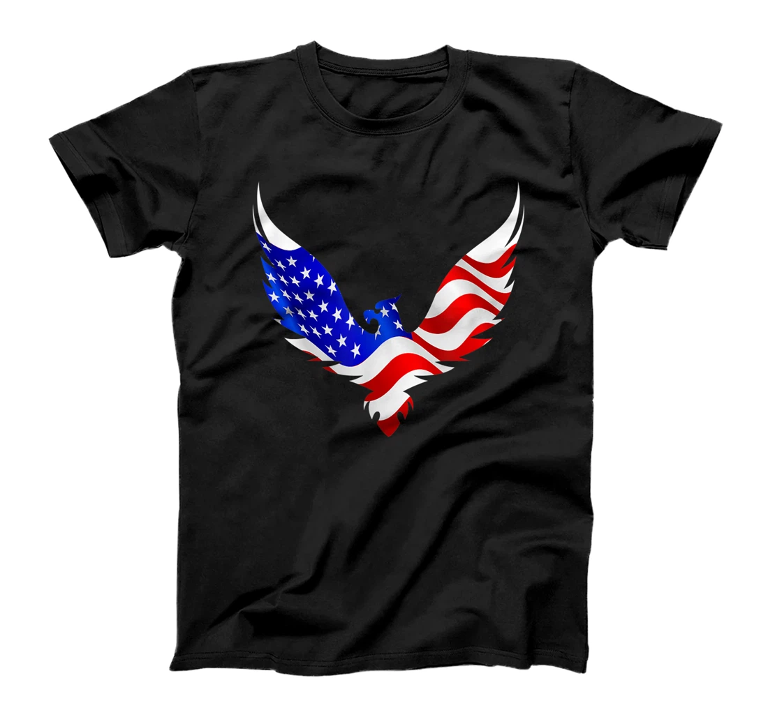 Personalized American Flag Eagle Independence Day 4th of July Pride T-Shirt, Kid T-Shirt and Women T-Shirt