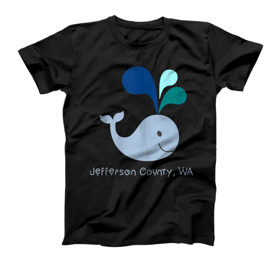 Personalized Jefferson County Washington Cute Whale Lover Cartoon T-Shirt, Women T-Shirt