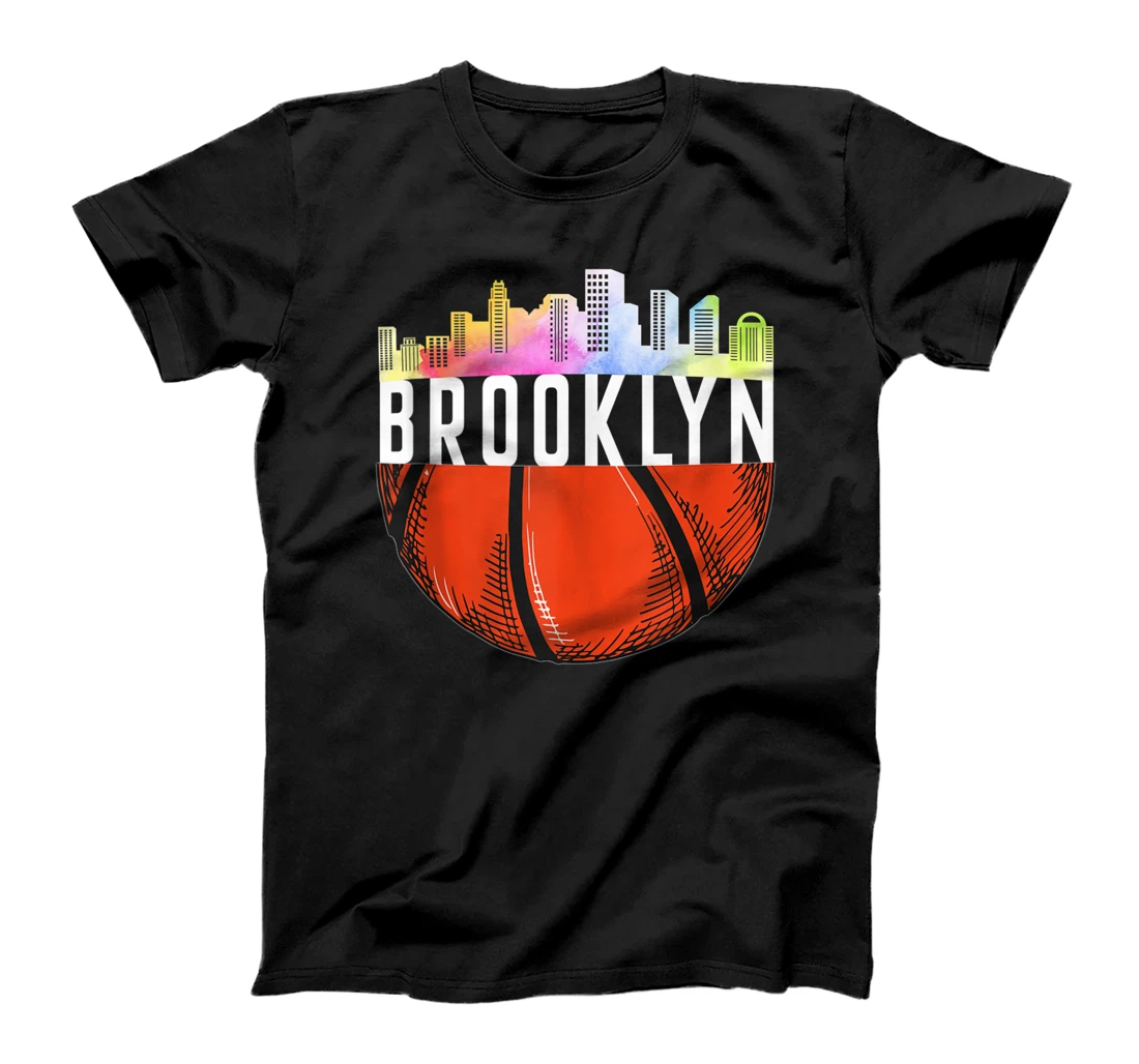 Personalized Brooklyn Basketball NYC US State Watercolor City Souvenir T-Shirt, Women T-Shirt