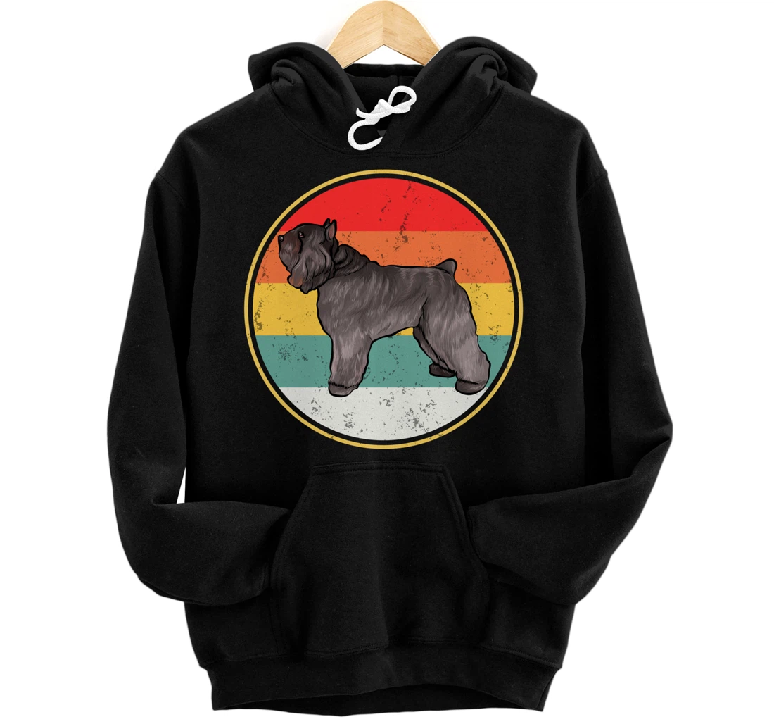 Vintage Retro Sunset Bouvier des Flandres Dog Pullover Hoodie