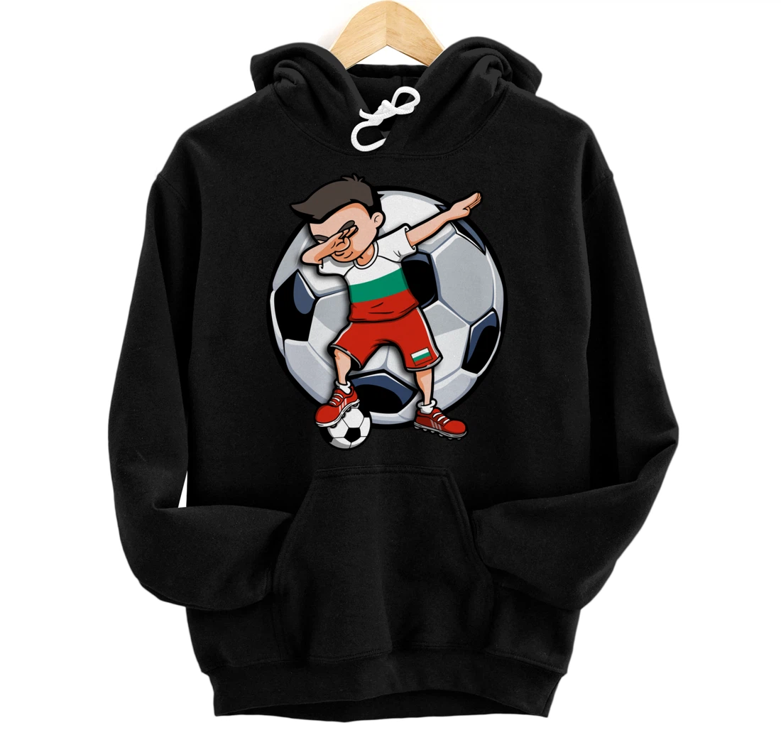 Dabbing Soccer Boy Bulgaria Football Fans Jersey Flag Sport Pullover Hoodie