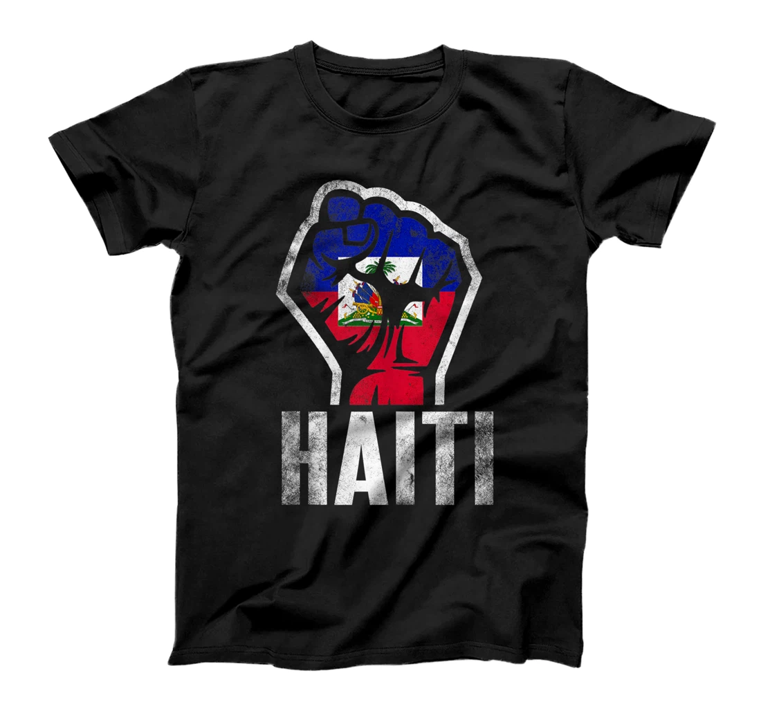Personalized I Love Haiti My Haitian Vacation Vintage Haiti Flag T-Shirt, Women T-Shirt