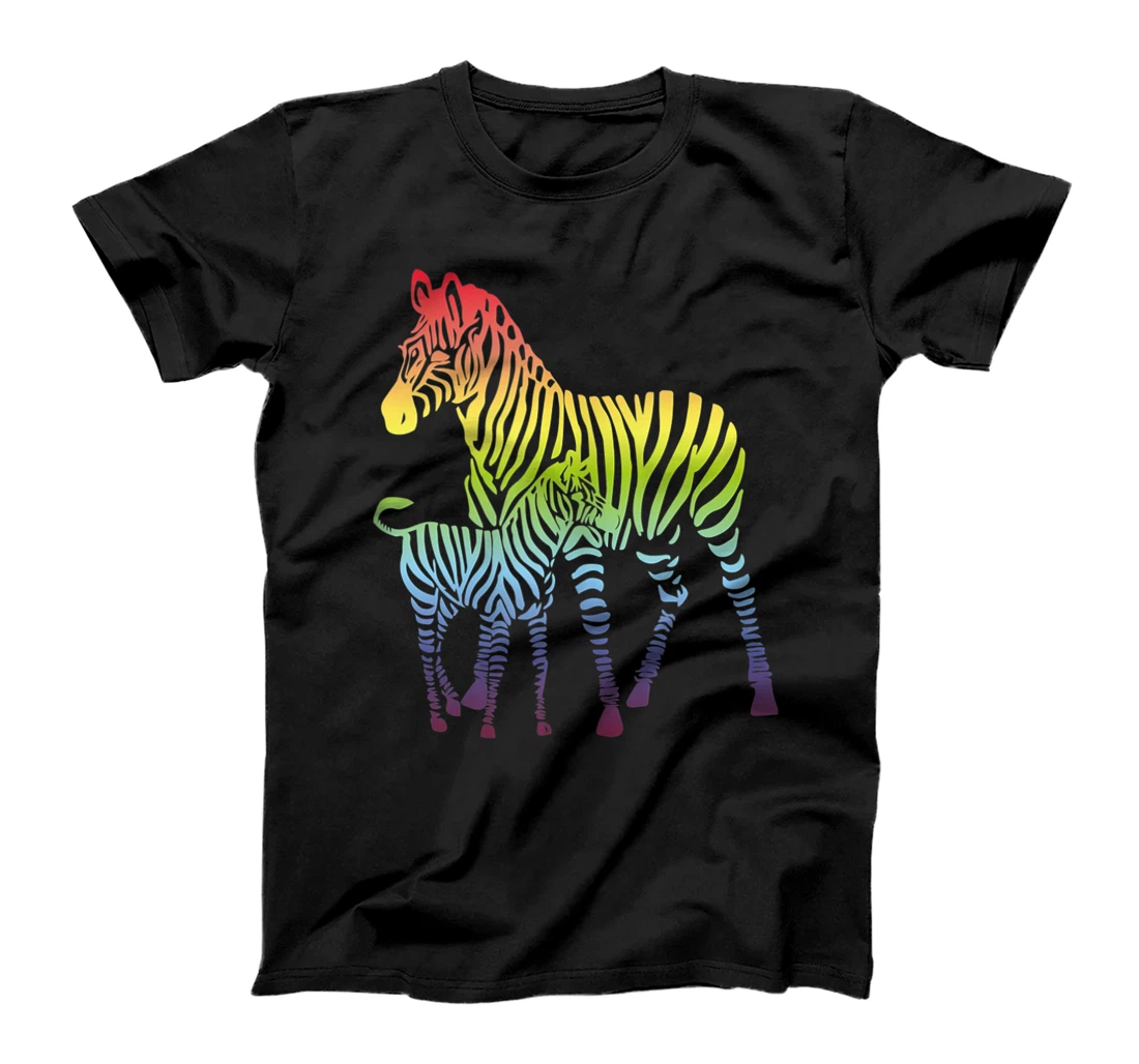 Personalized Zebra rainbow - animal colorful shirt T-Shirt, Women T-Shirt
