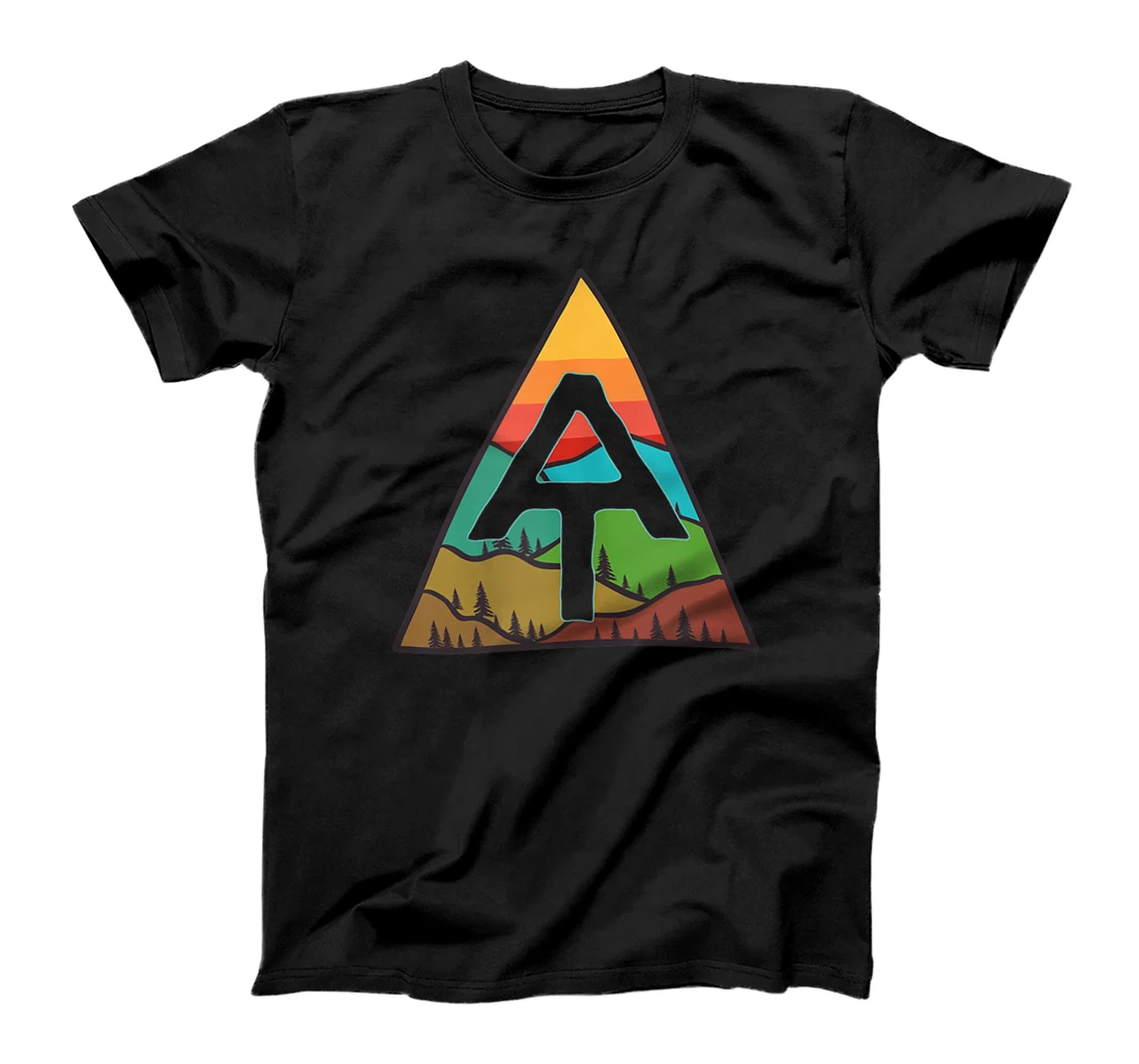 Personalized Appalachian Trail Vintage Mountains With Sunset Hiking Art T-Shirt, Women T-Shirt