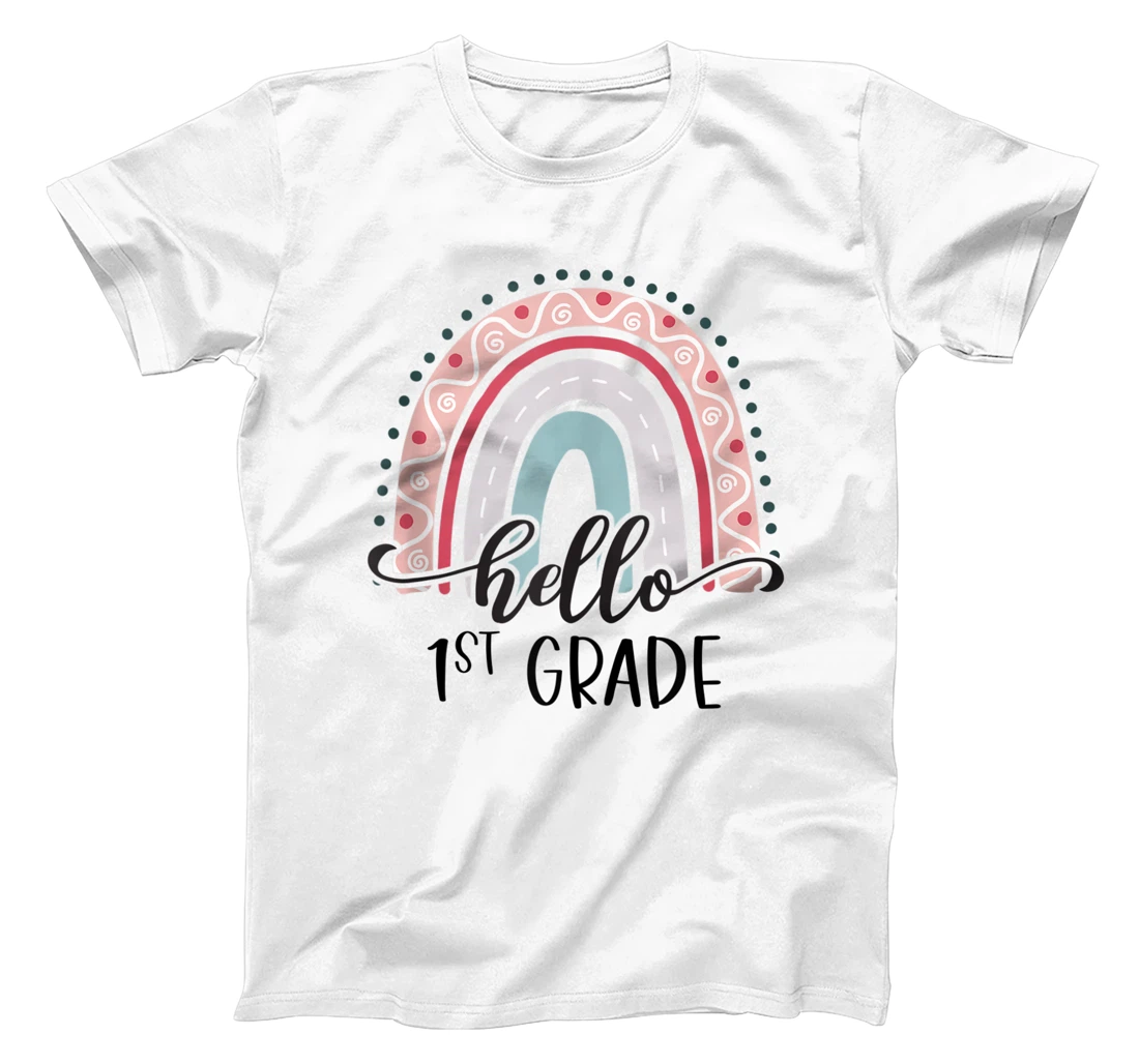 Personalized Hello 1st Grade Back to school first day teachers Boho T-Shirt, Women T-Shirt