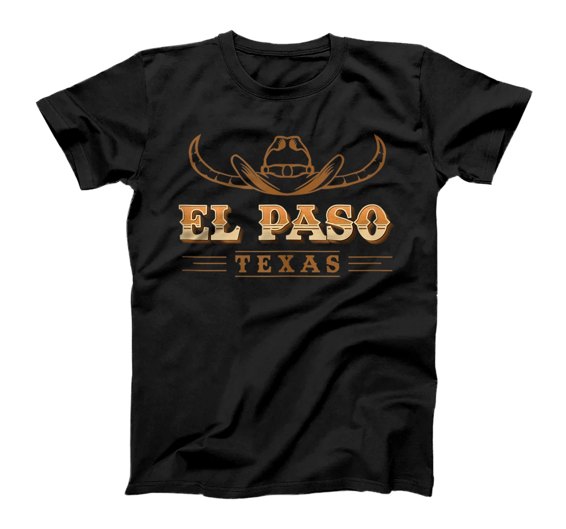 Personalized El Paso Texas USA Western Cowboy Hat Vacation Souvenir T-Shirt, Women T-Shirt