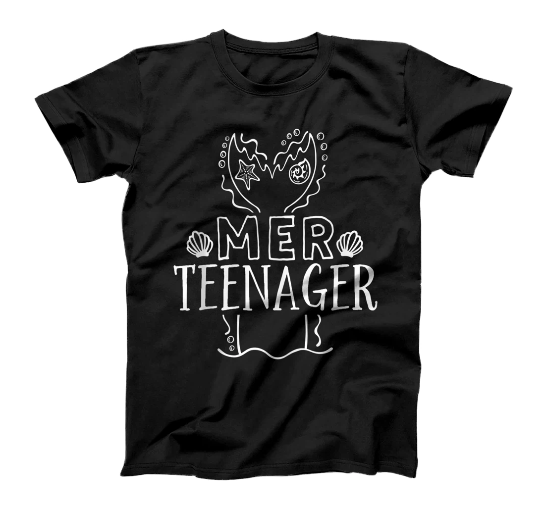 Personalized Mer Teenager Mermaid Matching Family T-Shirt, Women T-Shirt