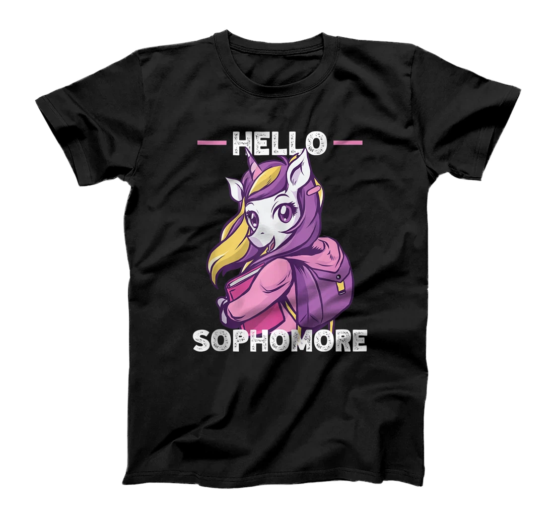 Personalized Hello Sophomore grade back to school unicorn T-Shirt, Women T-Shirt